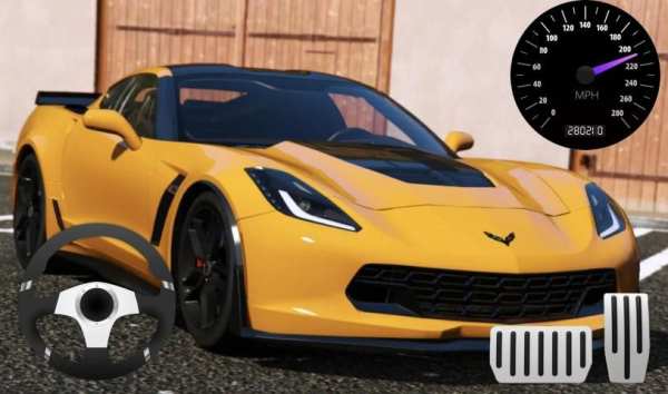 City Driving Chevrolet Corvette Parking स्क्रीनशॉट 4
