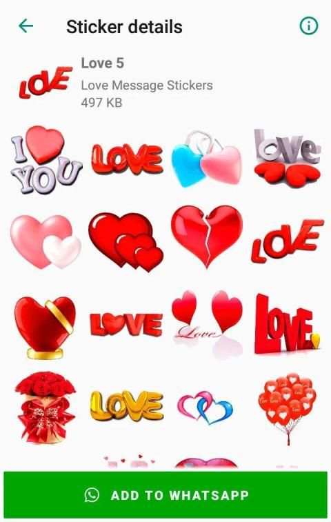 Love Message Stickers for WhatsApp - WAStickerApps screenshot 2