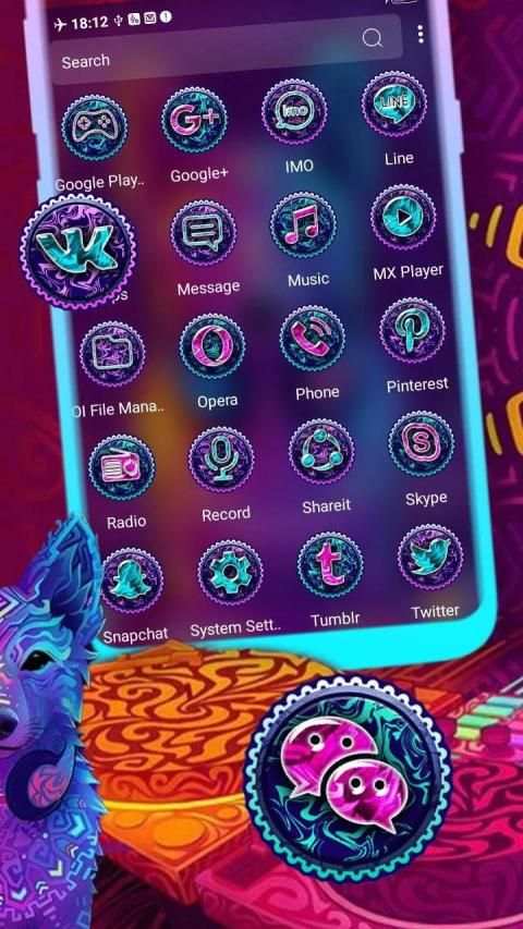 DJ Wolf Launcher Theme screenshot 3