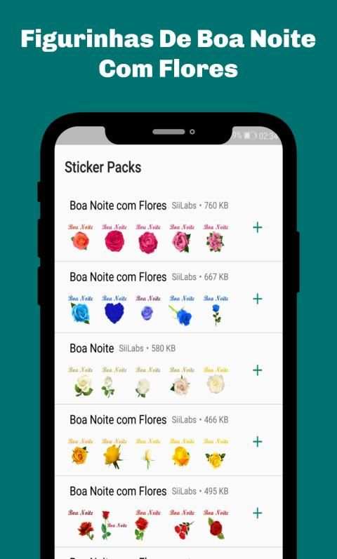 Figurinhas de Boa noite com Flores - WAStickerApps screenshot 8