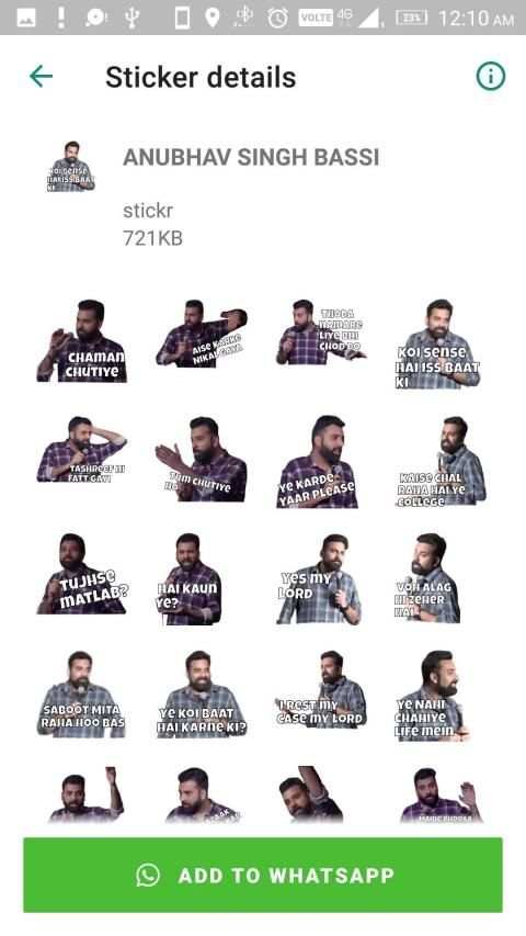 STICKR: All in one Hindi WhatsApp stickers screenshot 3