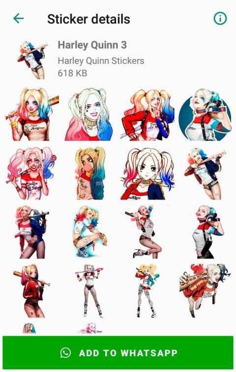 Harley Quinn Stickers for WhatsApp - WAStickerApps screenshot 7