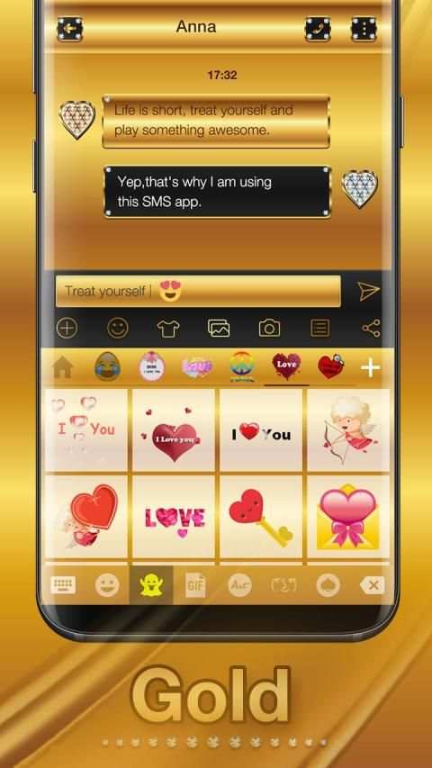 Gold Emoji Keyboard Theme screenshot 6