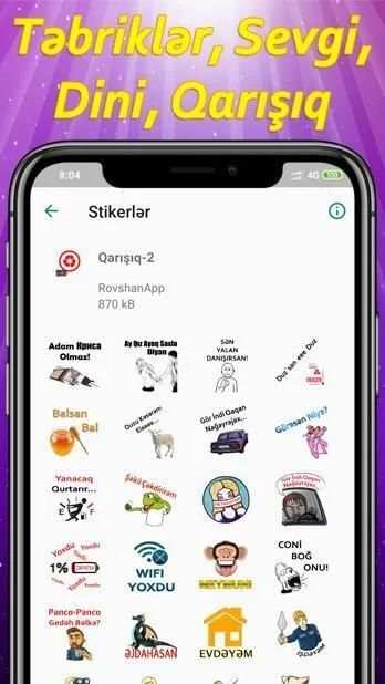 Menim Stikerim - Azerbaijan Stickers for WhatsApp screenshot 4