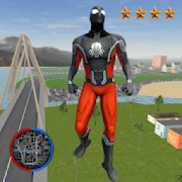 ikon Grand Amazing BlacK Spider Rope Hero City Rescue
