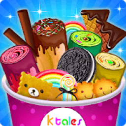 Ice Cream Rolls Maker- Rainbow Sandwich Food Stall आइकन
