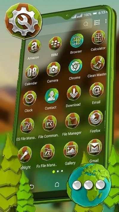 Polygon Hill Launcher Theme स्क्रीनशॉट 4