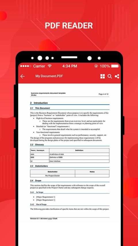 PDF reader - PDF viewer,Merge,Edit,Image to PDF स्क्रीनशॉट 3