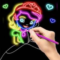 Glow drawing for kids : Learn colors for kids