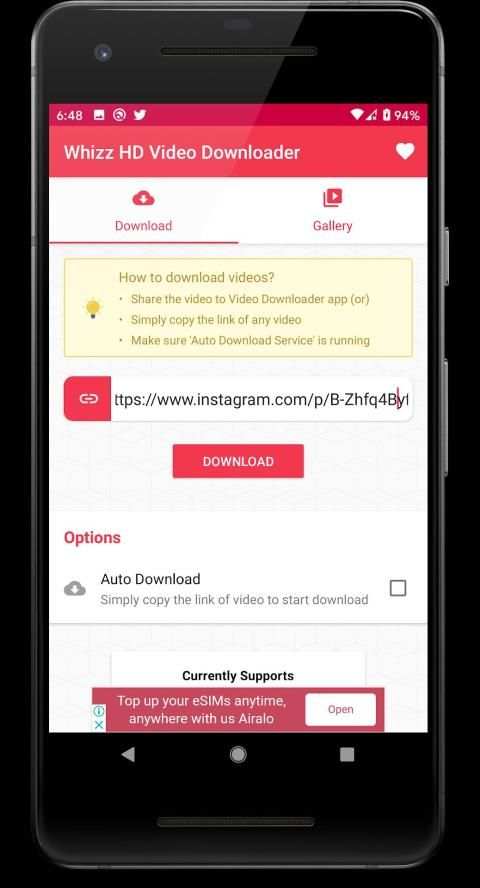 Whizz HD Video Downloader screenshot 2