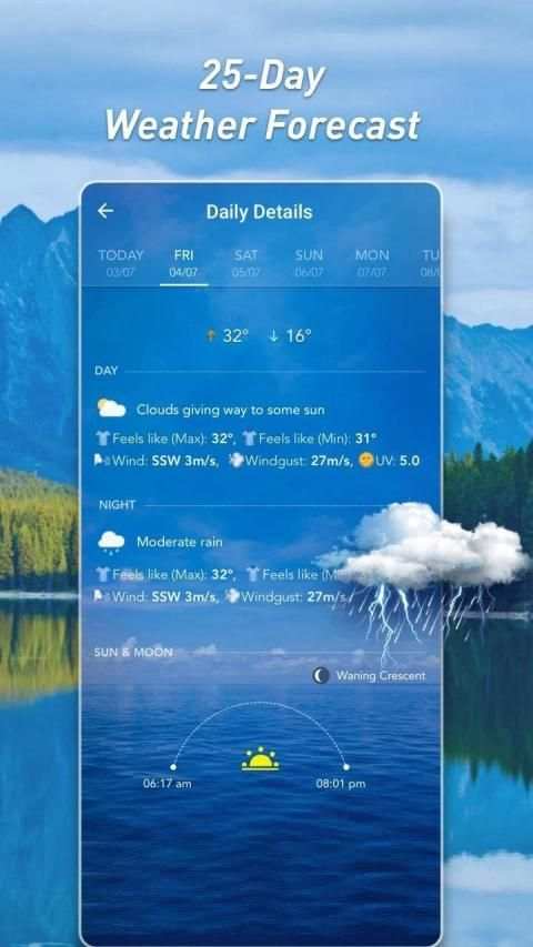 Weather Live：Weather Forecast & Radar & Widget स्क्रीनशॉट 6