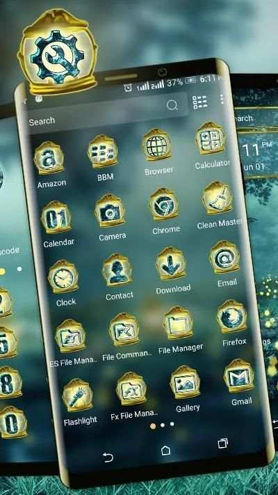 Fireflies Light Lamp Launcher Theme screenshot 4