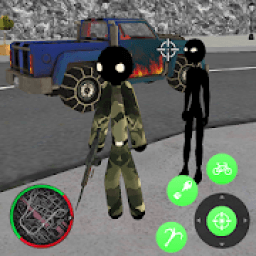 Amazing Army Stickman Rope hero Crime City Gangter आइकन