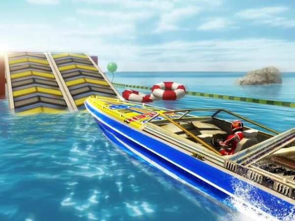 Real Speed Boat Stunts - Impossible Racing Games स्क्रीनशॉट 7