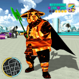 Flame Panda Rope Hero - Super Gangster Panda आइकन