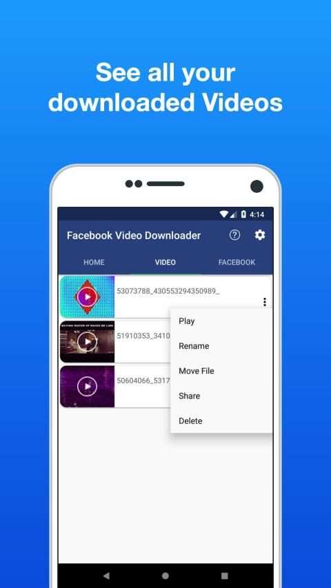 Video Downloader for Facebook screenshot 1