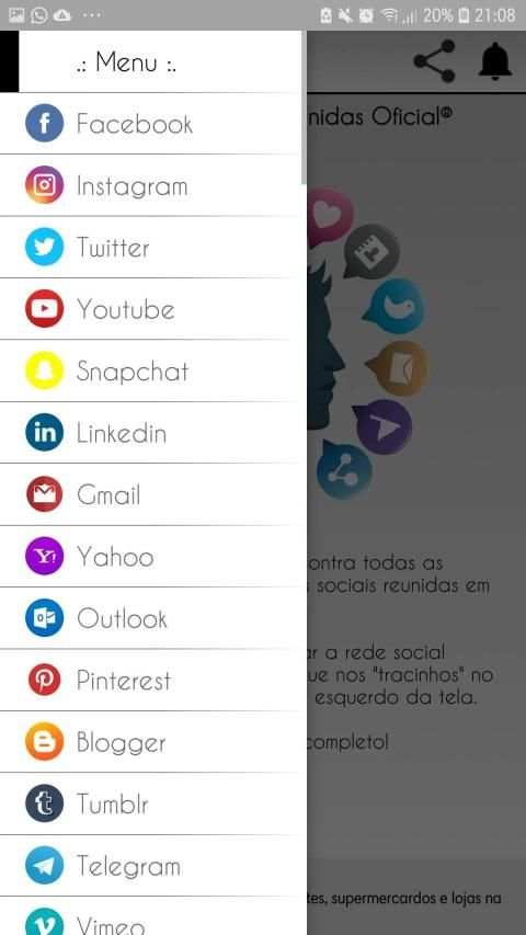 Todas Redes Sociais - Tudo em um screenshot 1