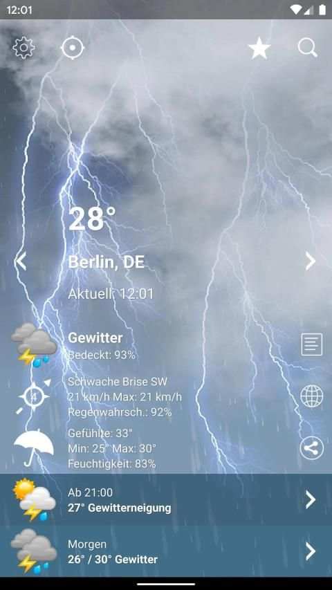 Wetter Schweiz XL PRO screenshot 13