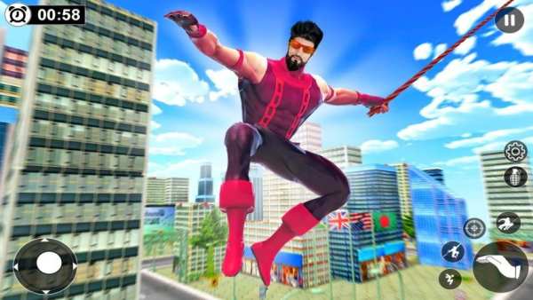 Grand City Mafia Crime - Super Rope Hero Game स्क्रीनशॉट 12
