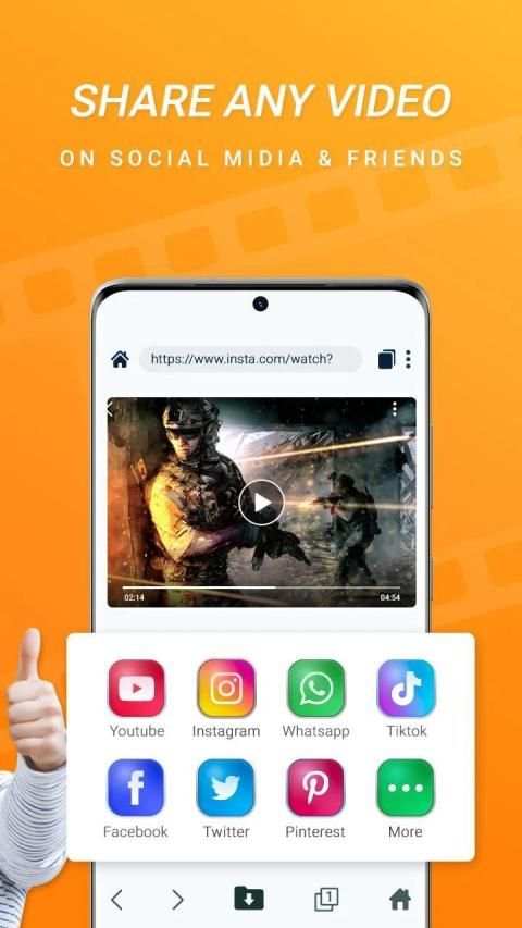 Video Downloader -All Video Downloader Fast & Free स्क्रीनशॉट 1