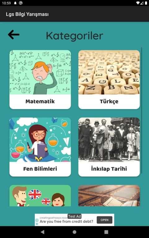 Lgs Tüm Dersler Bilgi Yarışması 8. Sınıf testleri screenshot 1