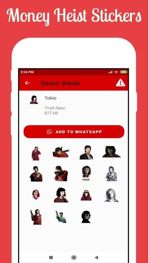 Money Heist Stickers for WhatsApp (WAStickerApps) स्क्रीनशॉट 6