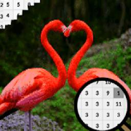 Flamingo Bird Color By Number-Animal Pixel Art 1.0