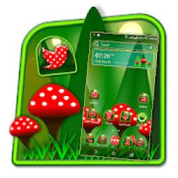 Red Mushroom Green Launcher Theme