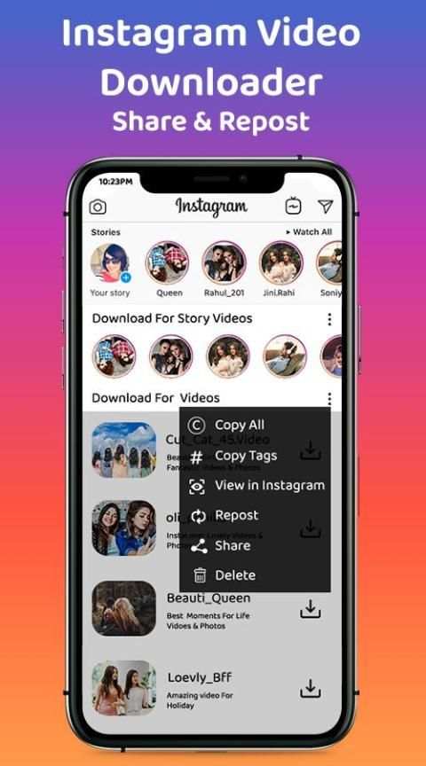 Photo and Video Downloader for Instagram screenshot 1