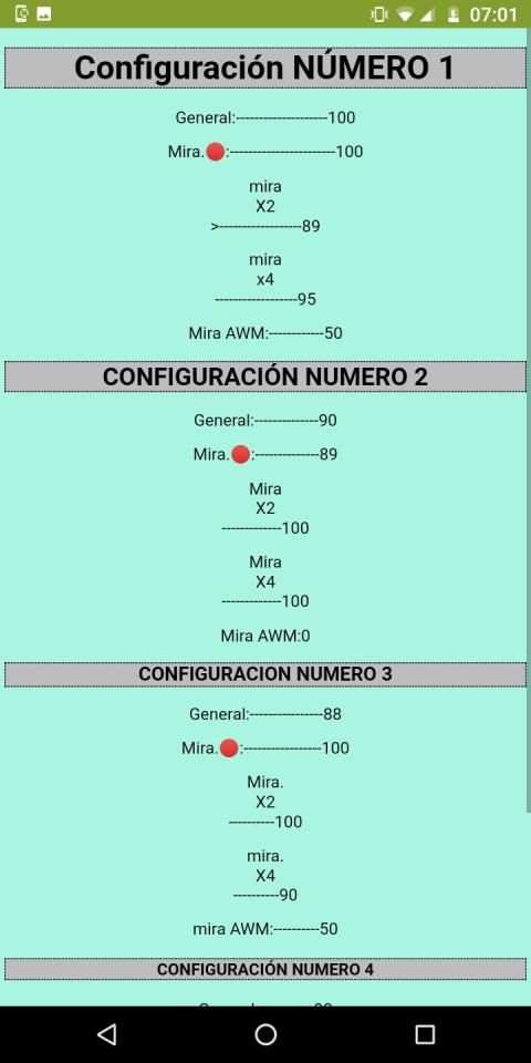 Configuraciónes De escopeta Lite screenshot 2