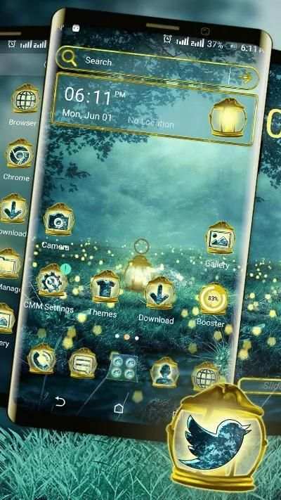 Fireflies Light Lamp Launcher Theme screenshot 5