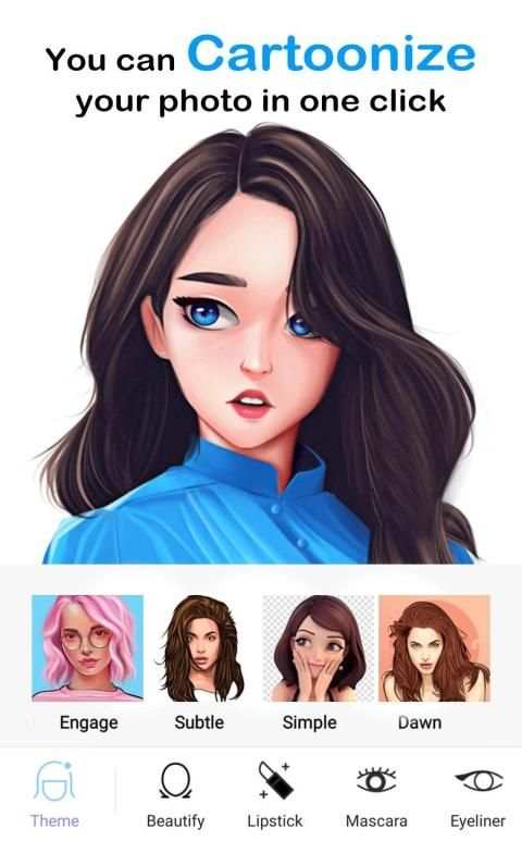 Makeup Camera - Cartoon Photo Editor Beauty Selfie स्क्रीनशॉट 6