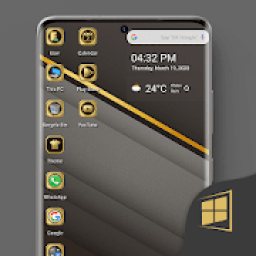 ikon Gold Black Theme For Computer Launcher