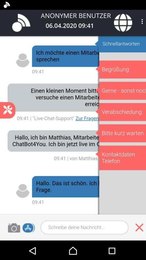 ChatBot4You - Live-Chat screenshot 1