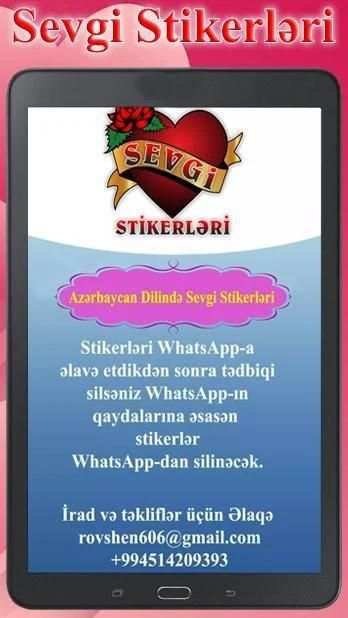 Sevgi Stikerləri - Azəricə WhatsApp Stikerləri screenshot 4