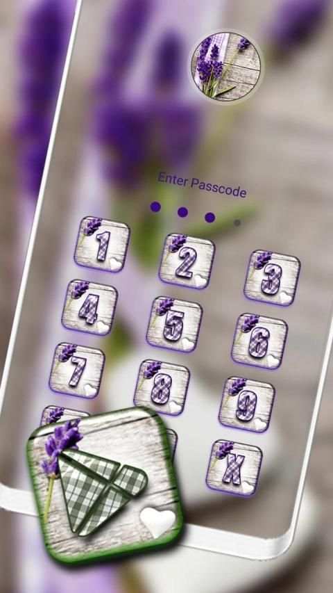 Lavender Heart Launcher Theme स्क्रीनशॉट 1