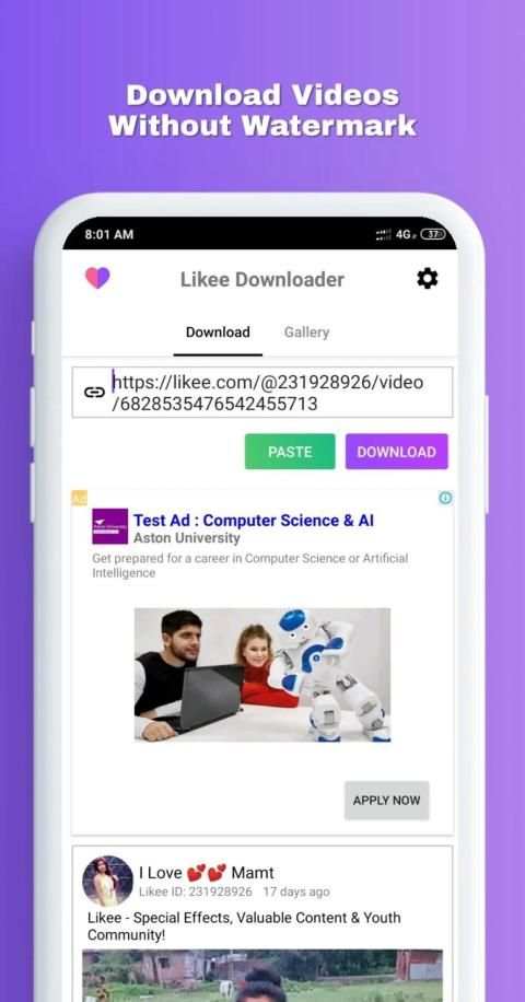 Likee Video Downloader - Without Watermark स्क्रीनशॉट 6