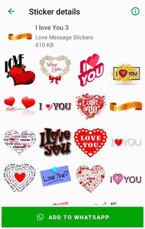 Love Message Stickers for WhatsApp - WAStickerApps screenshot 3