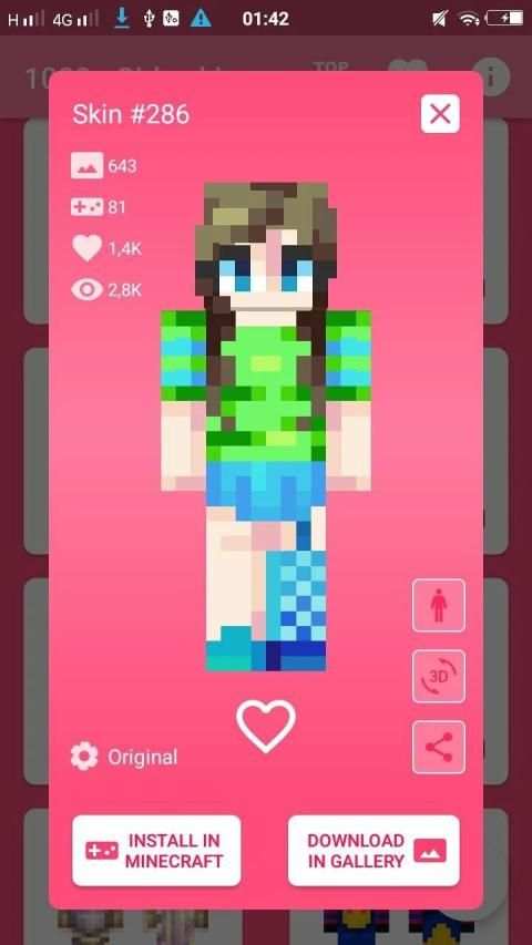 1000+ Girls Skins for Minecraft PE screenshot 2