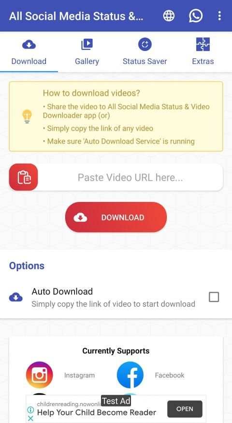 All Social Media Status & Video Downloader स्क्रीनशॉट 2