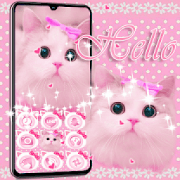 Cute Kitty theme Pink Bow Kitty आइकन