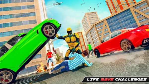 Real Speed Robot Hero Rescue Games स्क्रीनशॉट 3