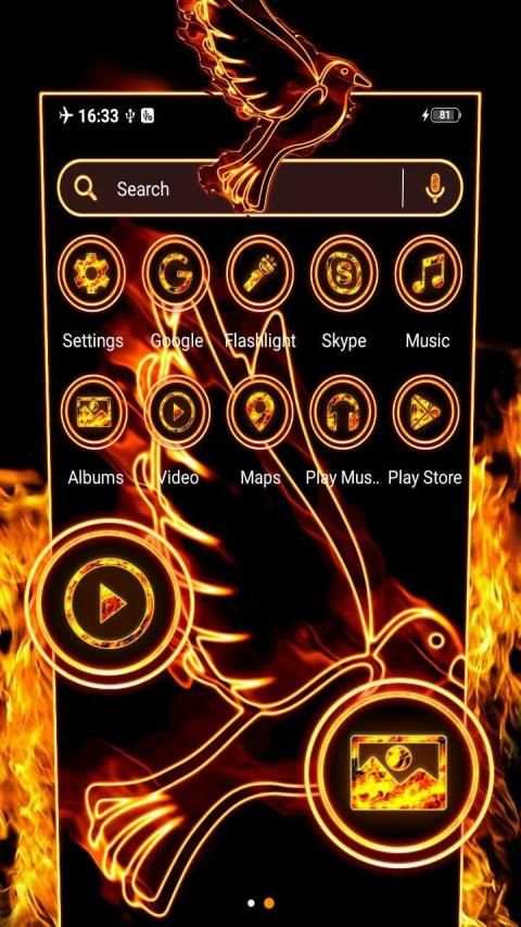 Fire Dove Launcher Theme screenshot 2