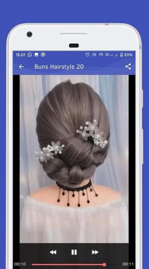 Buns Hairstyle - Video Step By Step Offline screenshot 8