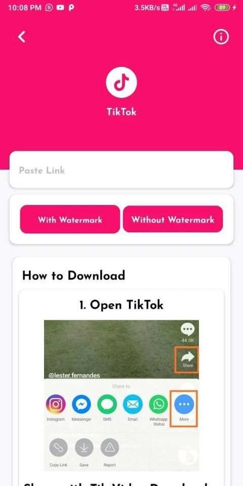 Tik Video Downloader For Tiktok Without Watermark स्क्रीनशॉट 6