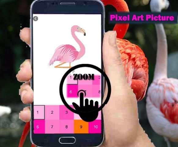 Flamingo Bird Color By Number-Animal Pixel Art screenshot 3