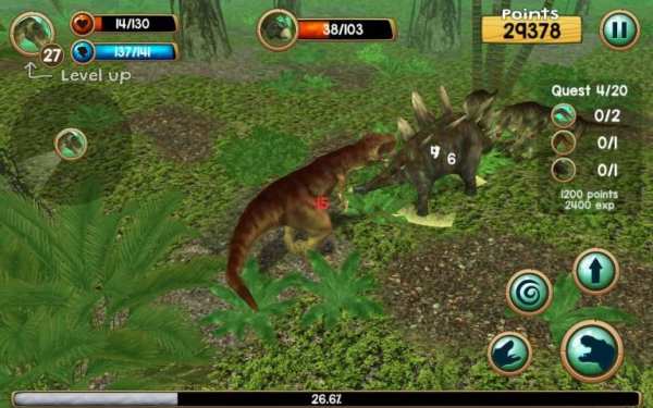 Tyrannosaurus Rex Sim 3D स्क्रीनशॉट 2