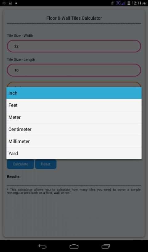Floor & Wall Tiles Calculator screenshot 4