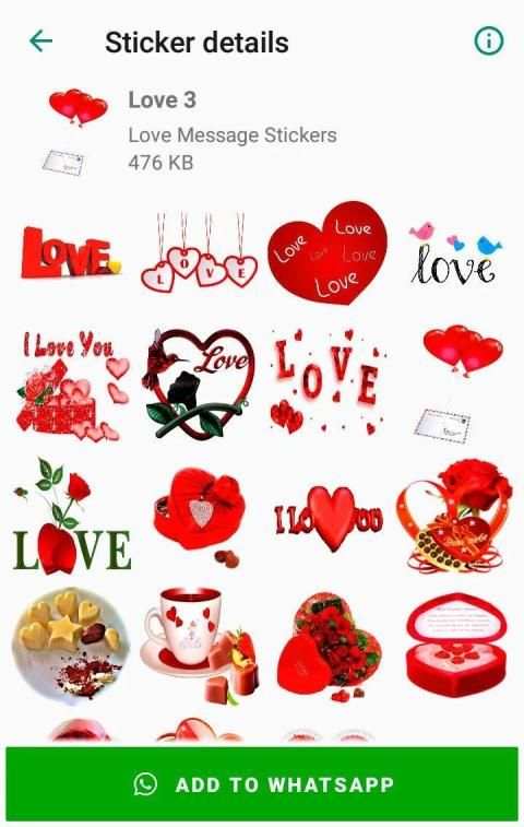 Love Message Stickers for WhatsApp - WAStickerApps screenshot 4