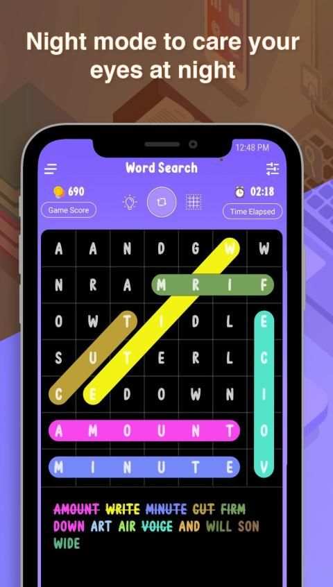 Word Search Game - Free Puzzle स्क्रीनशॉट 3